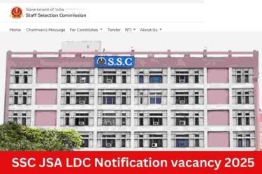 SSC JSA, LDC, Vacancy 2025