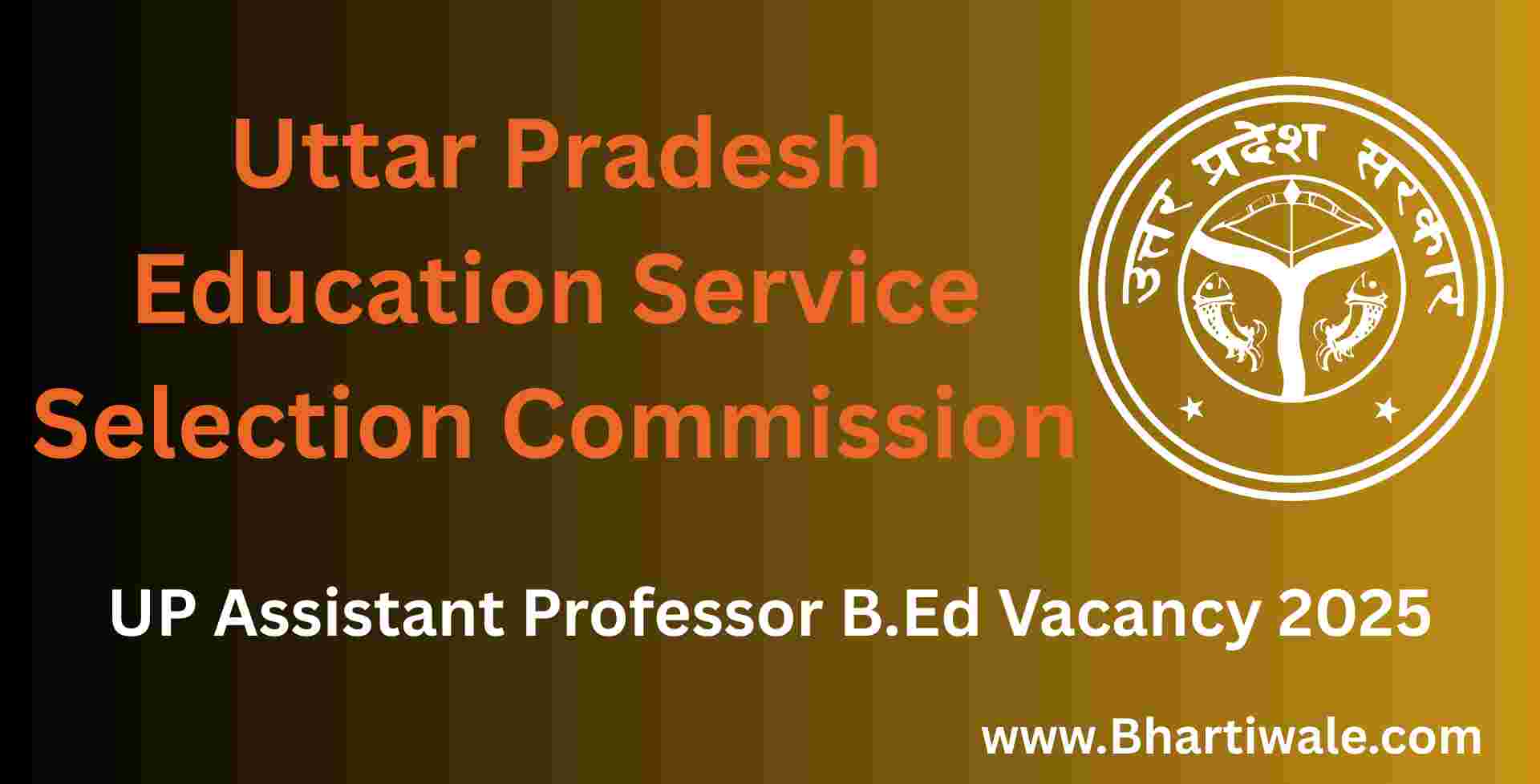 UP Assistant Professor B.Ed Vacancy 2025